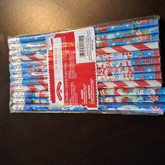 3 packs of 12 case Holiday Pencils Variety - Picture 6 of 8
